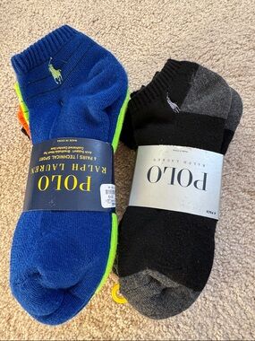 NWT! Polo by Ralph Lauren Men's Athletic No-Show Socks